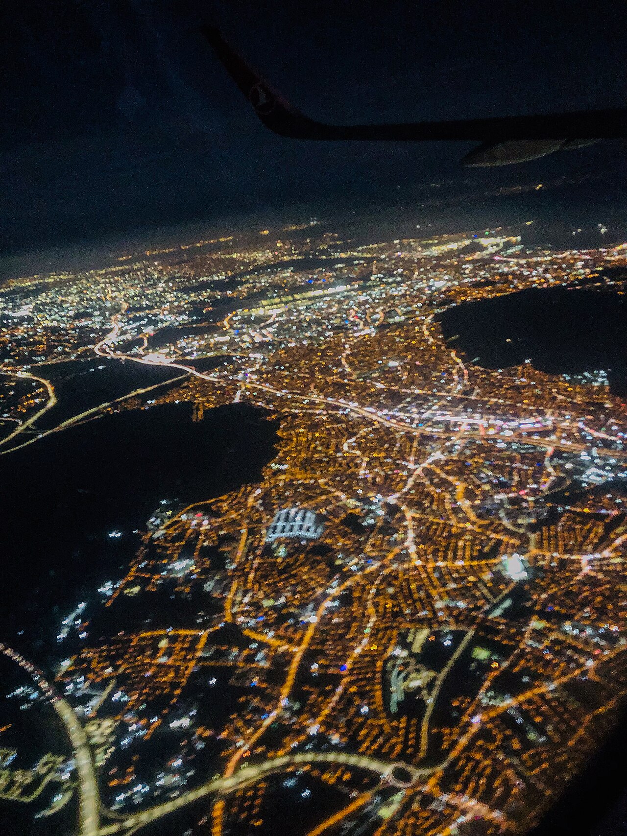 Aerial view of Istanbul at night. File photo.