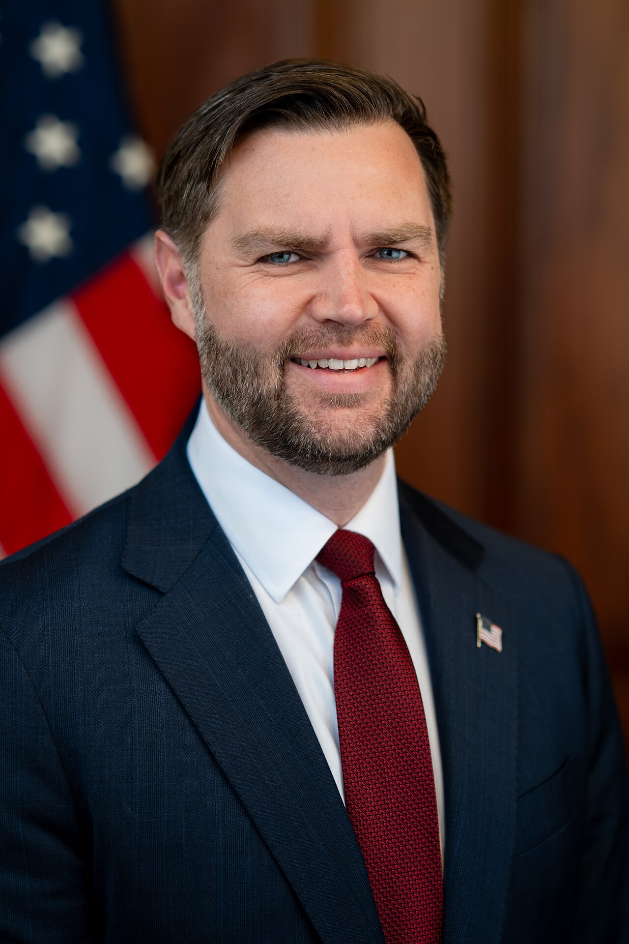 Vice President JD Vance in the Vice President's ceremonial office at the White House.