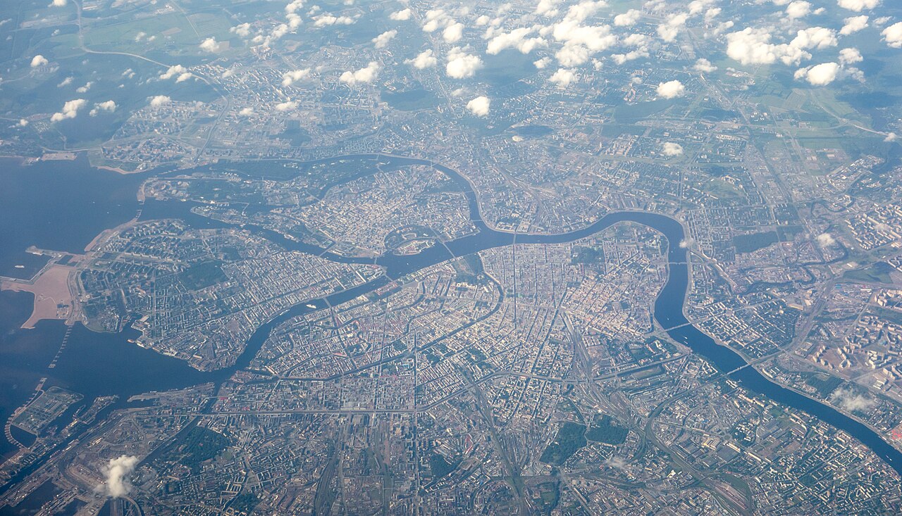Aerial view of St. Petersburg, Russia.