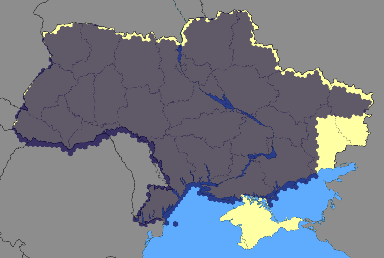Starlink coverage map of Ukraine