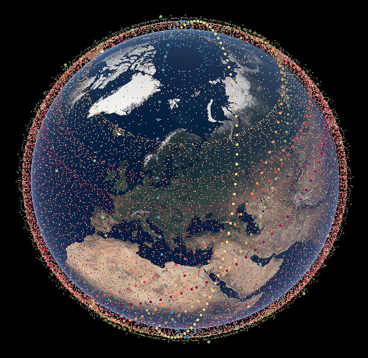 Visualisation of the Starlink Generation 2 constellation.