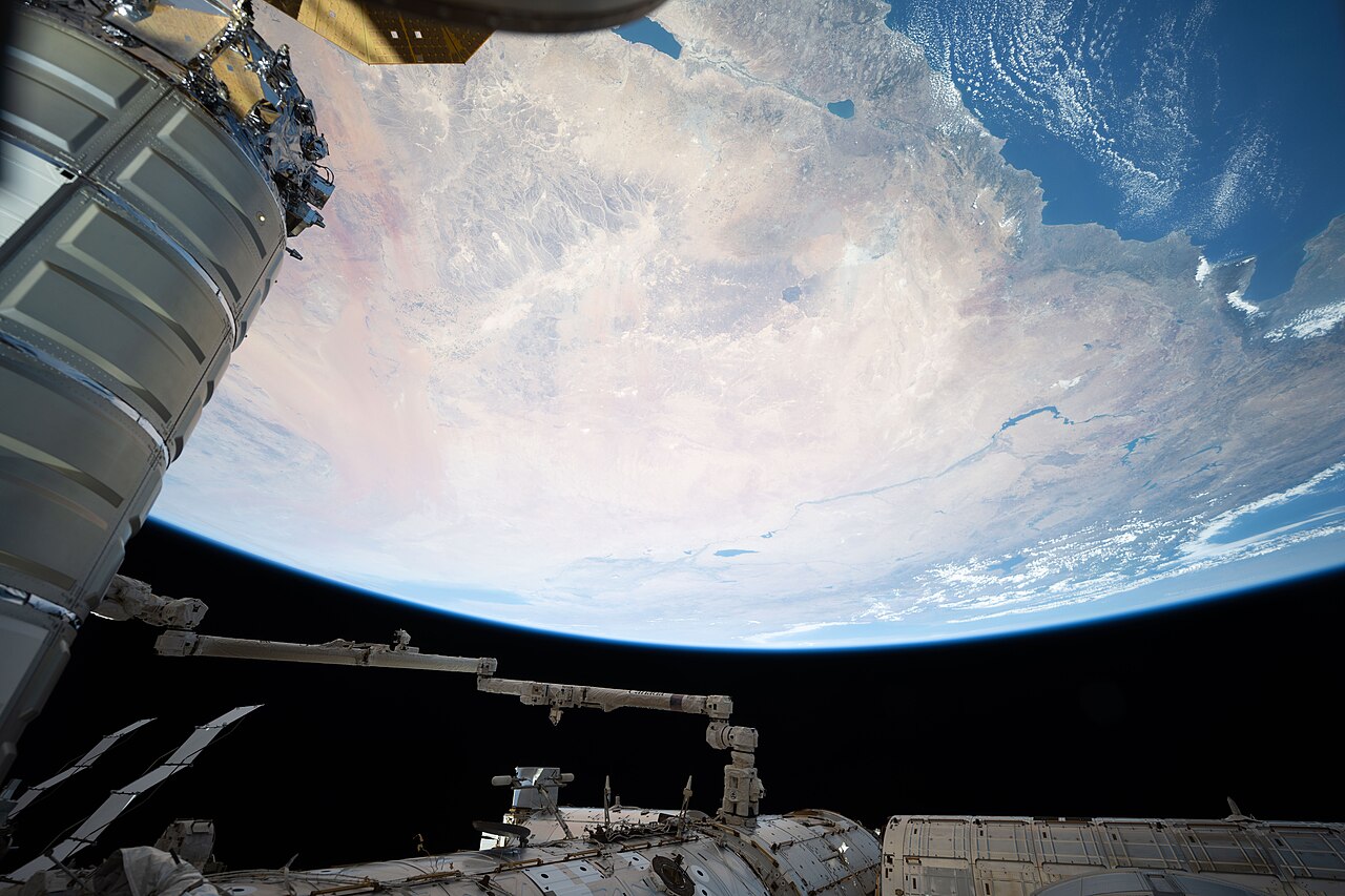 View of Palestinian Territories taken during ISS Expedition 74.
