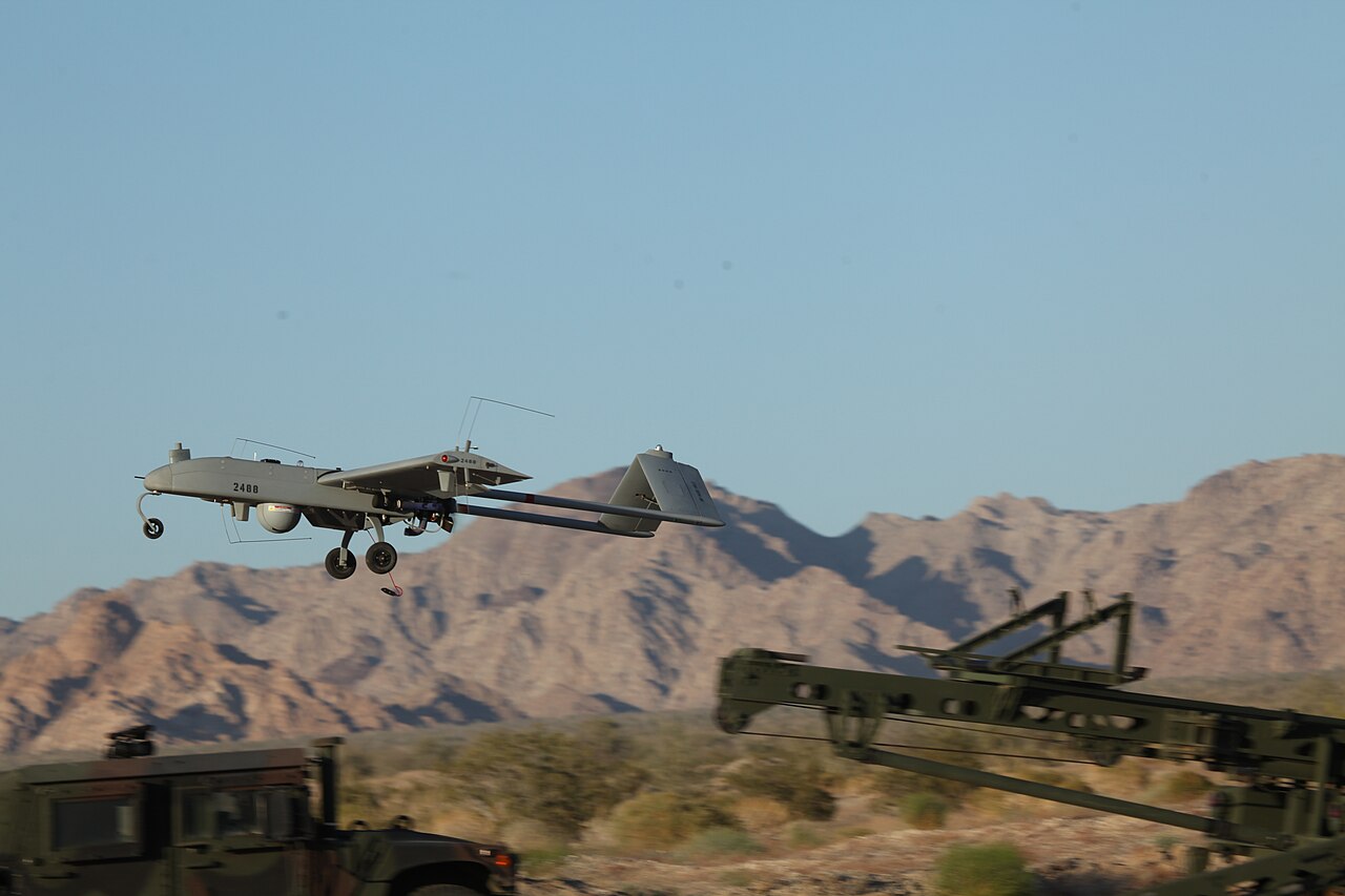 A U.S. Marine Corps RQ-7B Shadow unmanned aerial vehicle launches during a weapons and tactics course. File photo.