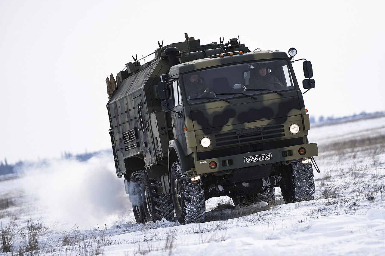 An Iskander-M ballistic missile system fires during a test.