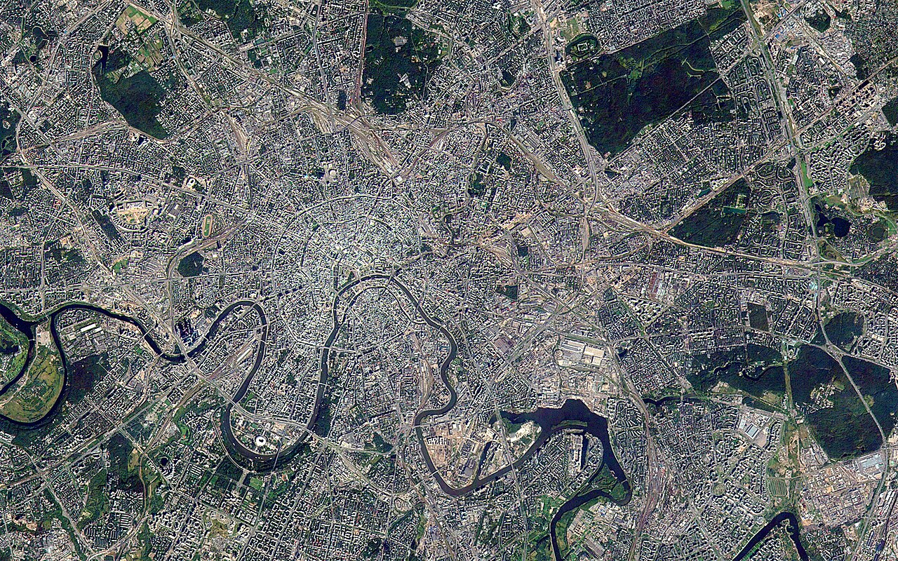 Moscow as viewed by satellite.