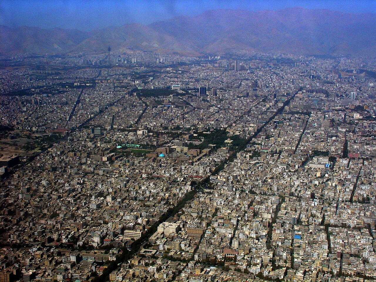 Aerial view of central Tehran. File photo.