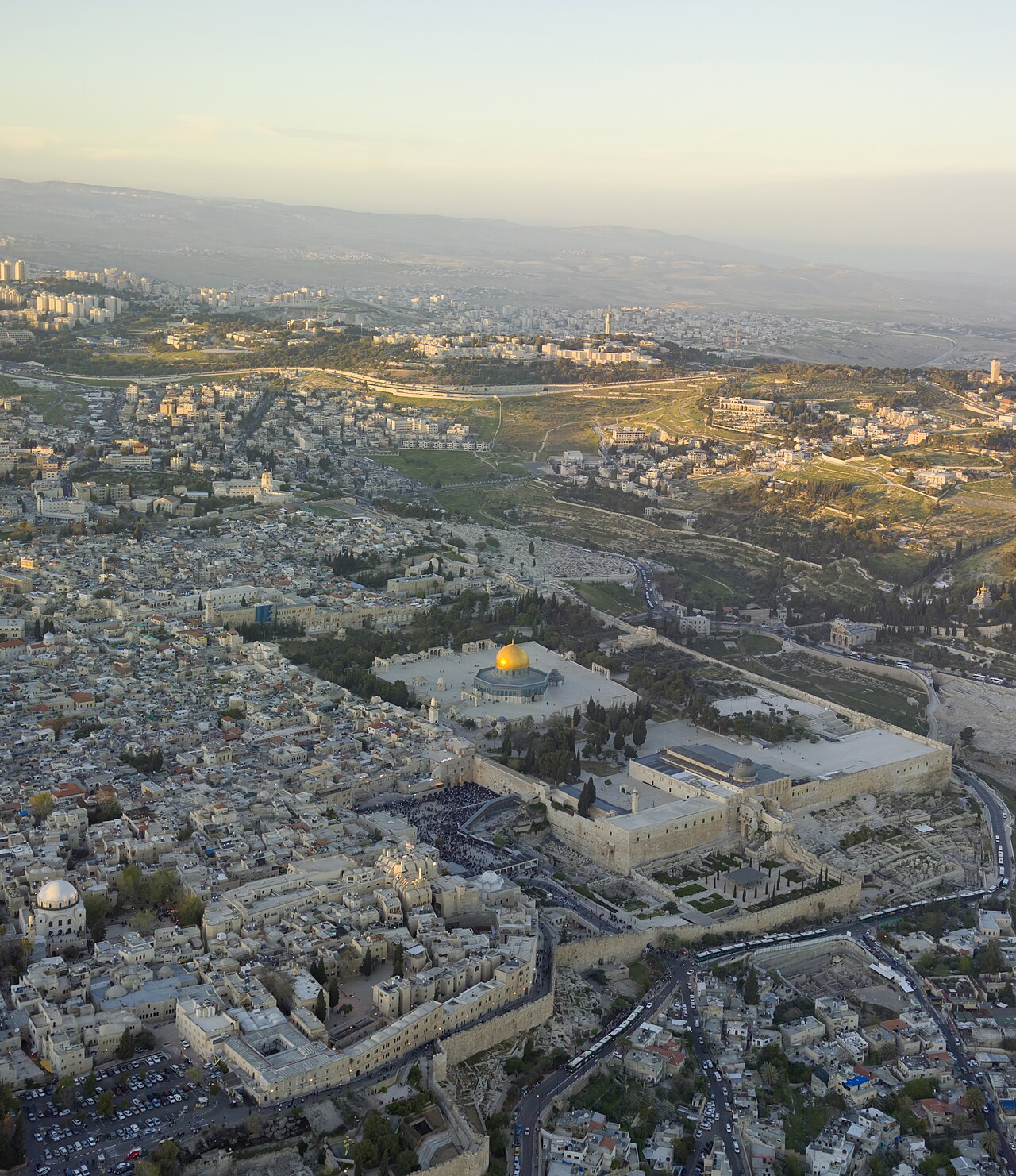 Aerial view of East Jerusalem and the Old City in 2013. File photo.