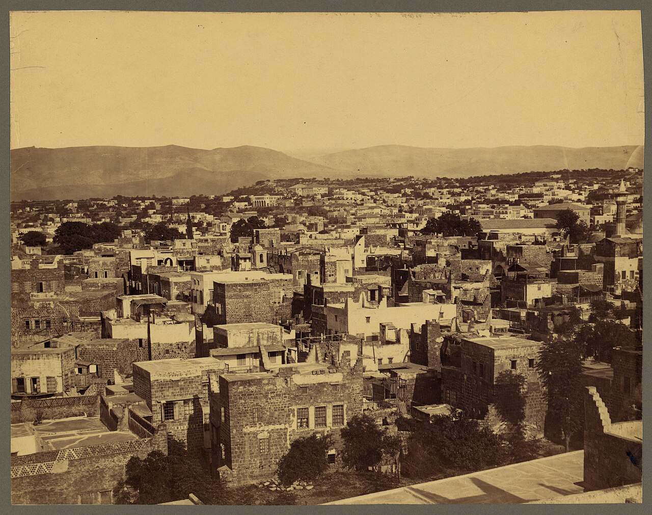 An aerial panoramic view of Beirut.