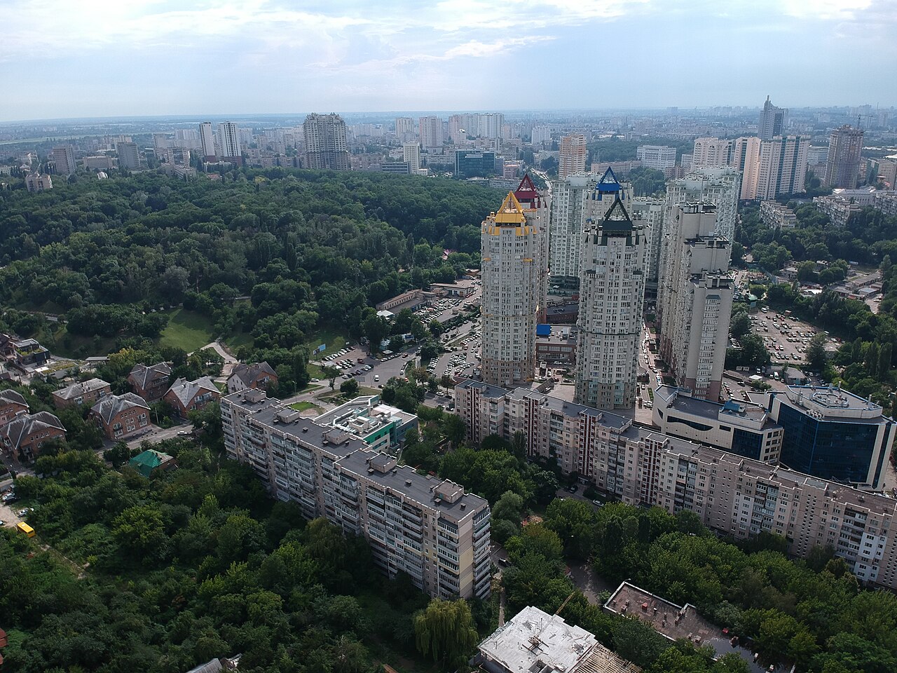 Aerial view of Henerala Shapovala Street, Kyiv. File photo.