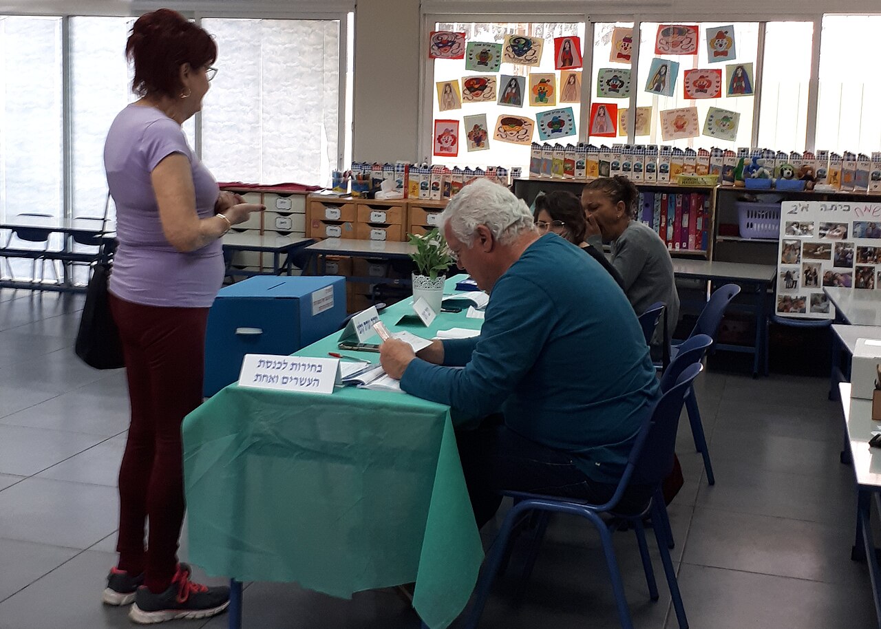 A polling station in Israel.