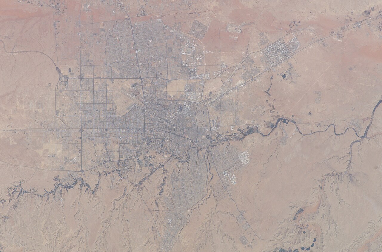 Contains Astronaut Photo of Riyadh, Saudi Arabia taken from the International Space Station during Expedition 6 on March 1, 2003.