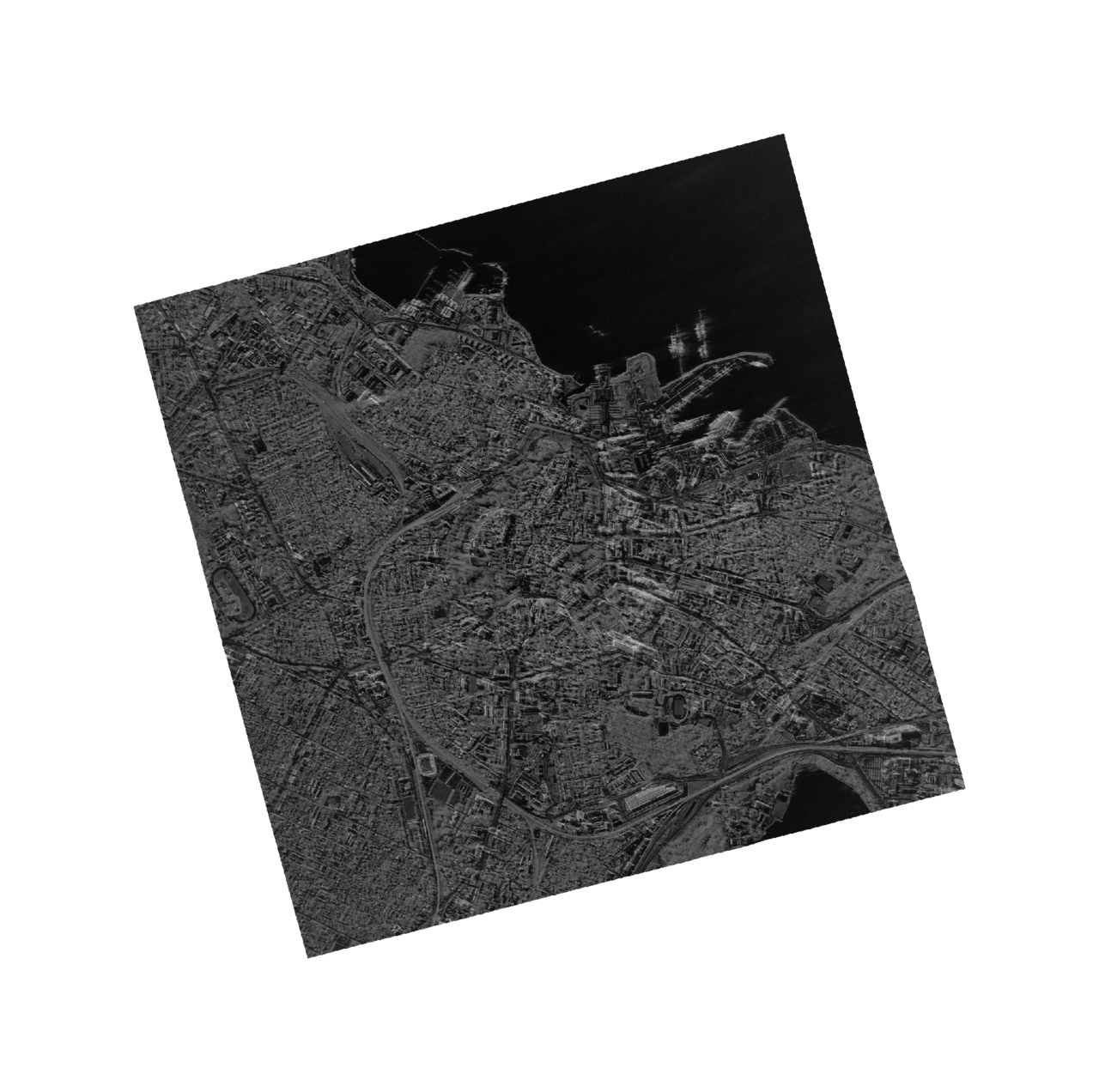 Synthetic aperture radar imagery of Tallinn, Harju County, Estonia.