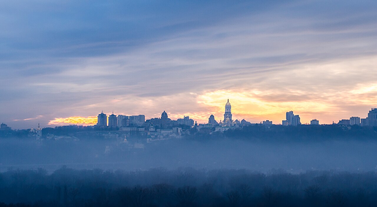 Kyiv skyline.