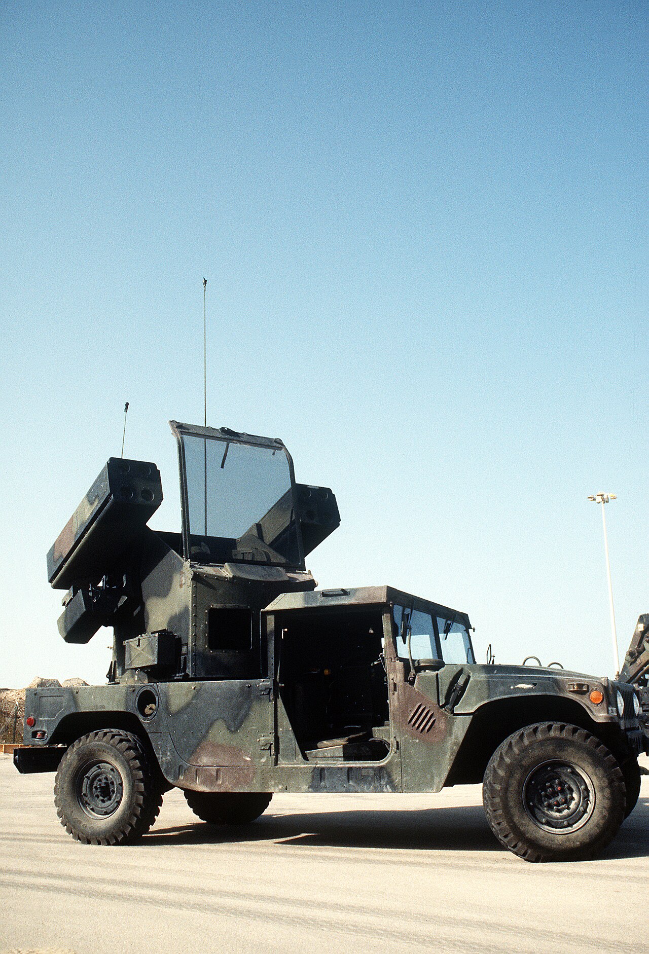 An Avenger air defense system deployed during Operation Desert Shield in Saudi Arabia. File photo.