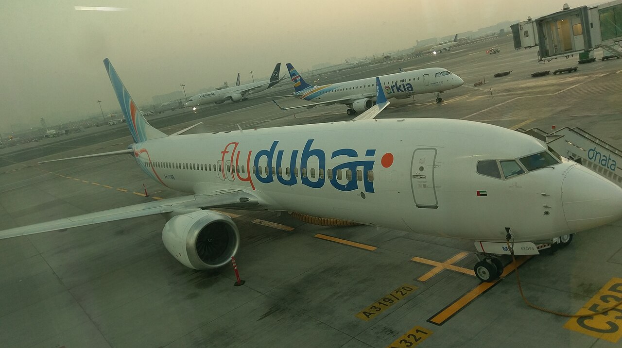 Boeing 737 at Dubai International Airport.