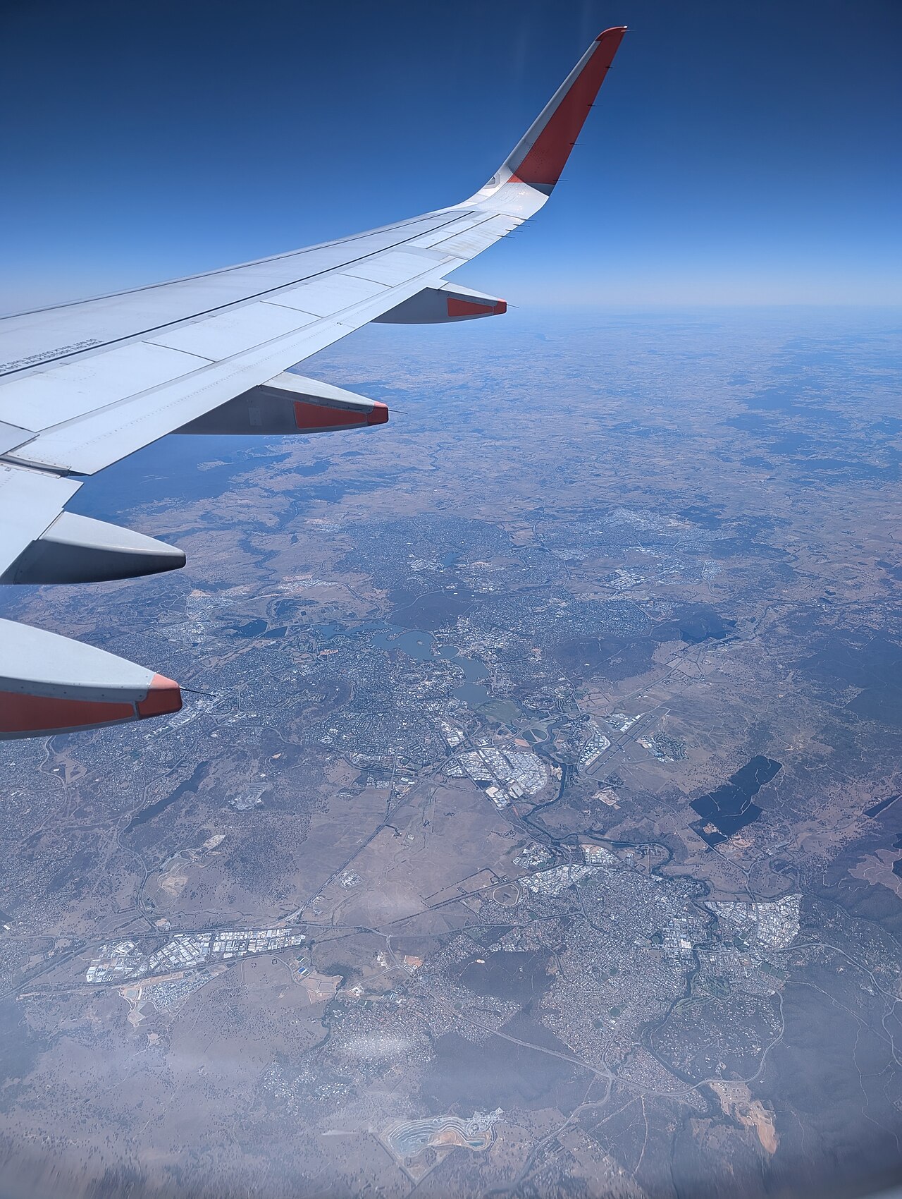 Aerial view of Canberra taken in December 2025.