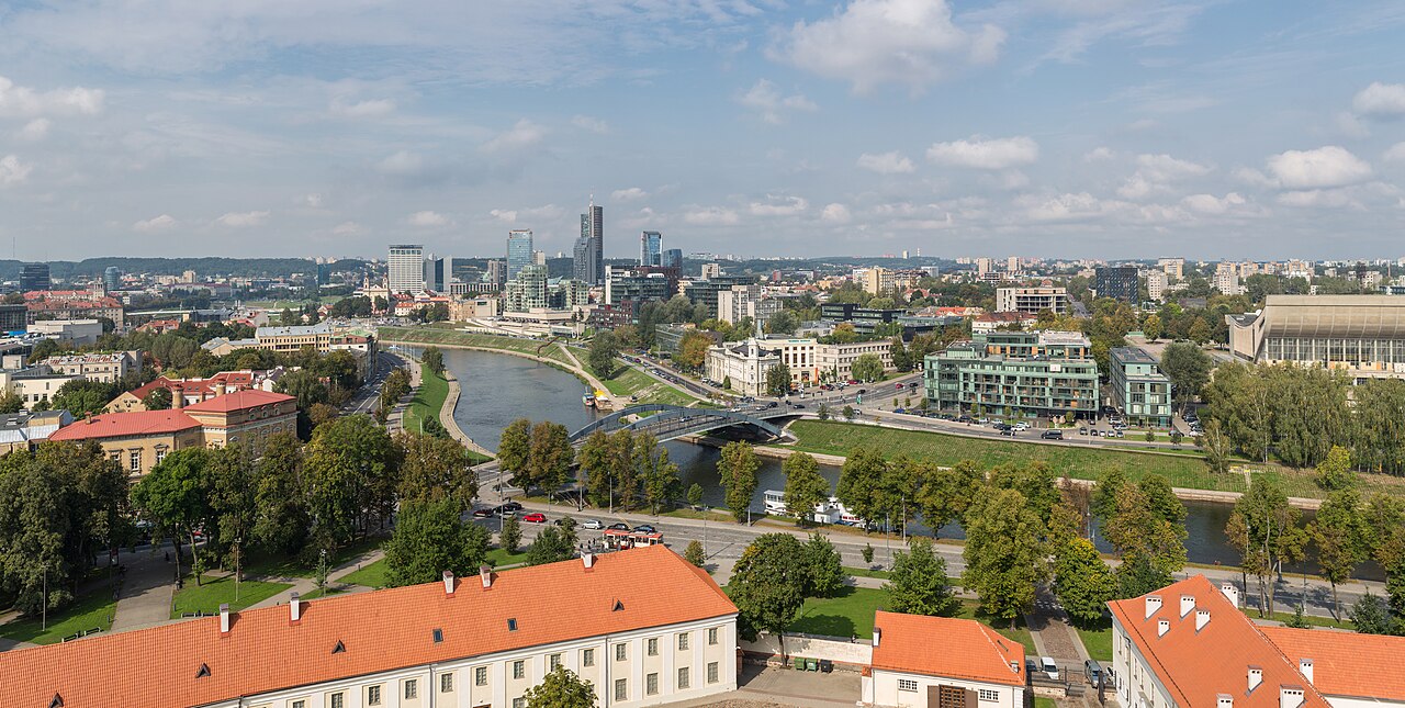 Vilnius skyline viewed from Gediminas' Tower, Lithuania.