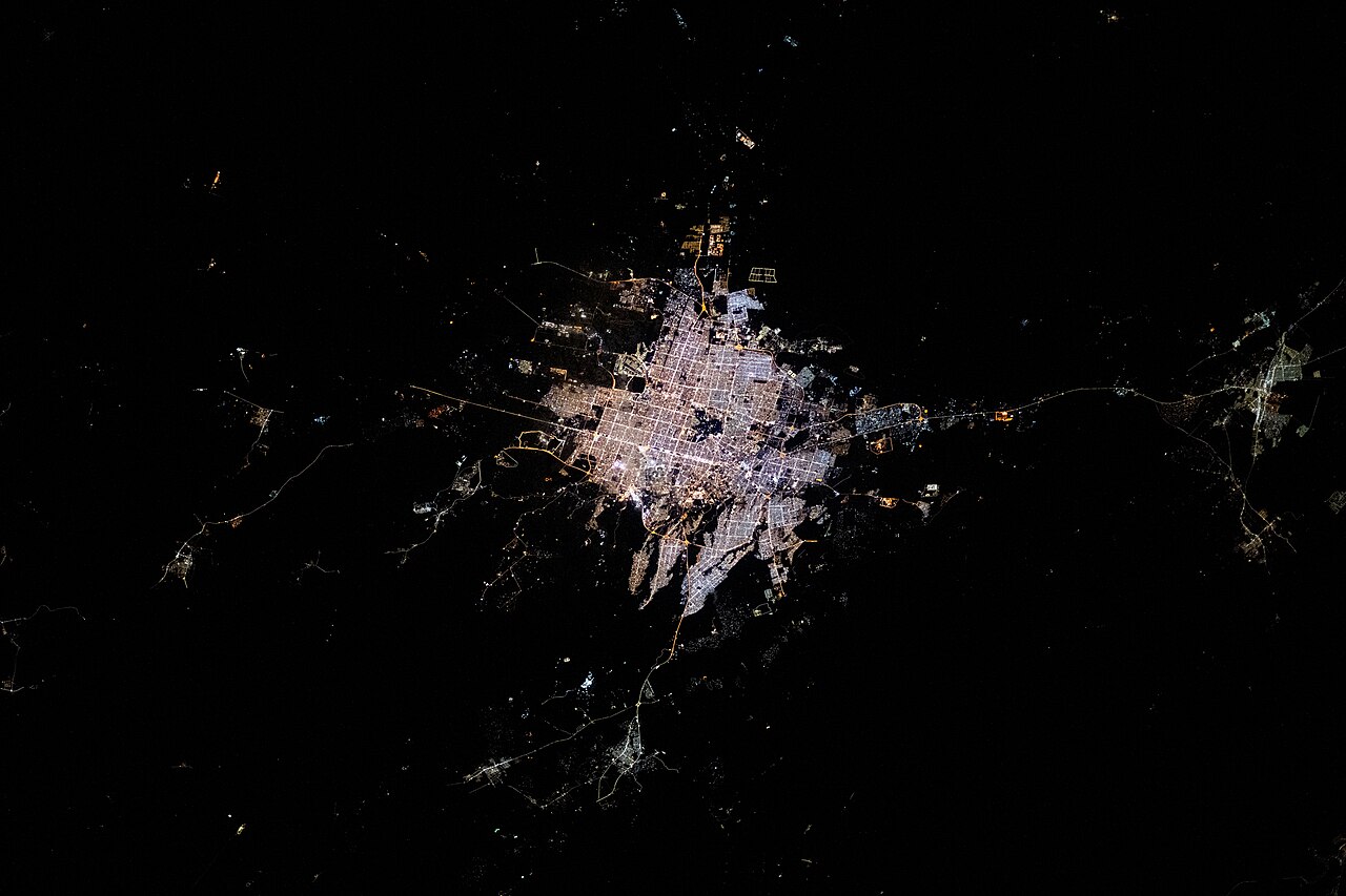 Riyadh, Saudi Arabia's capital, photographed from the International Space Station.