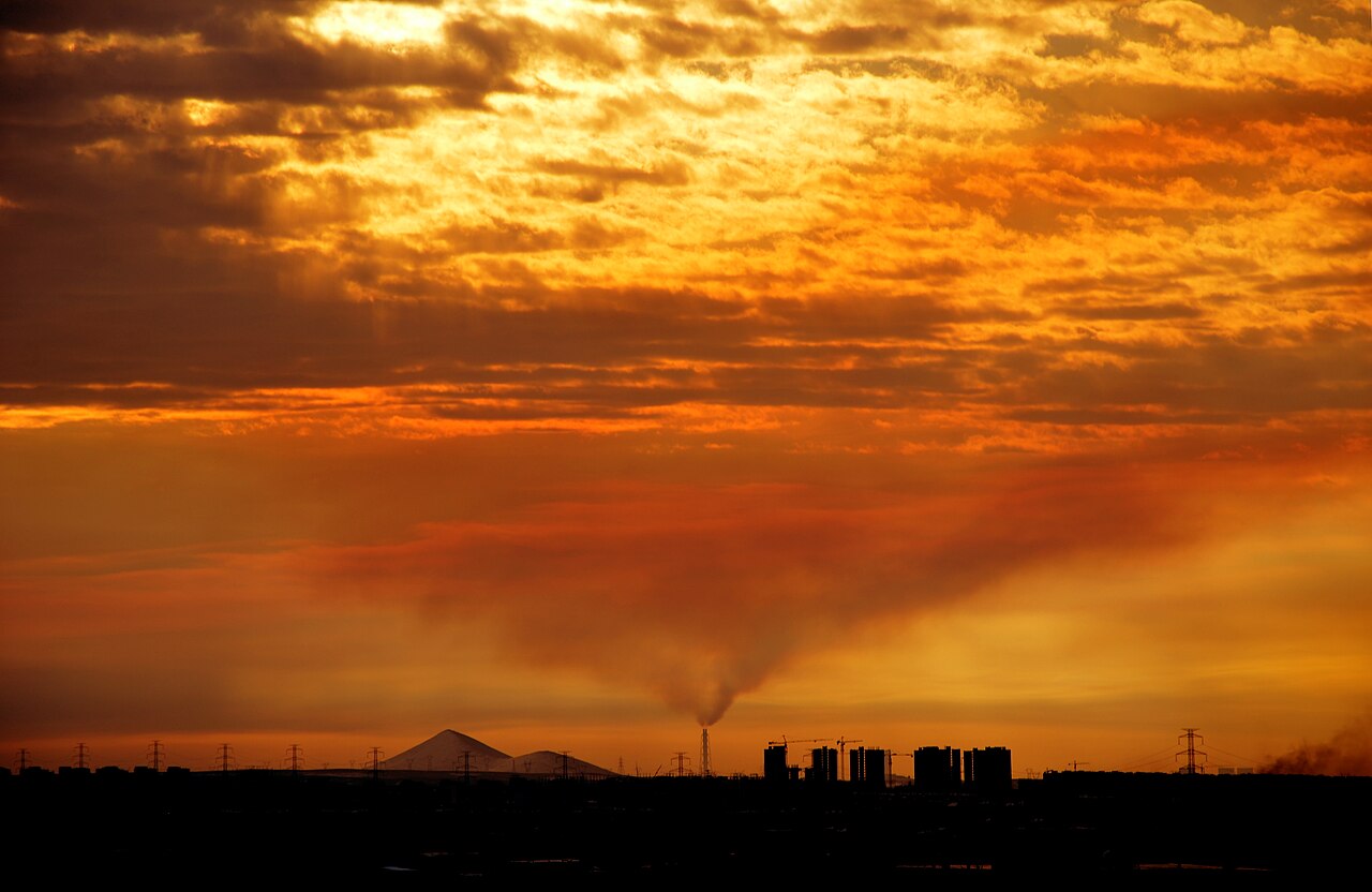 A panoramic view of the city of Qazvin in Iran.
