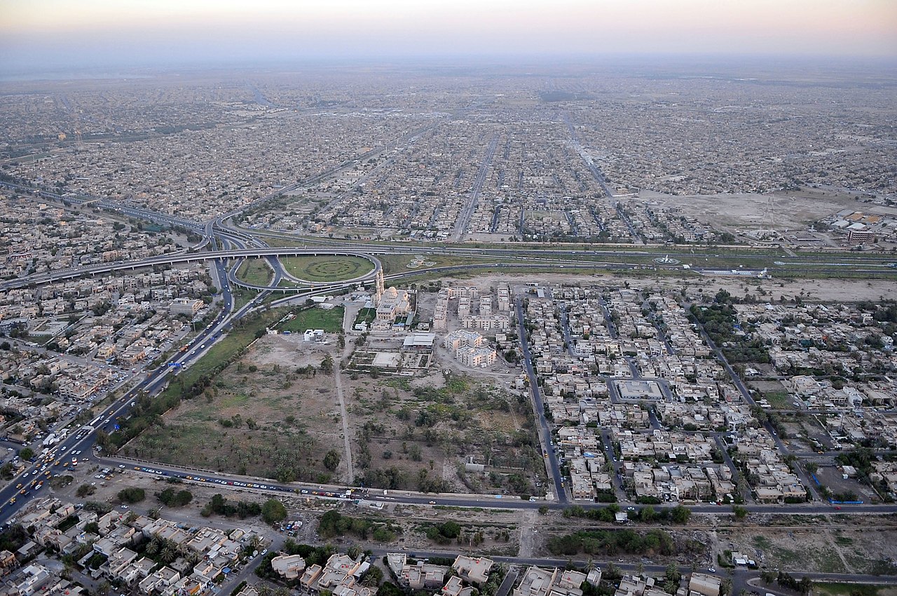 Baghdad as seen from a helicopter en route to the airport.