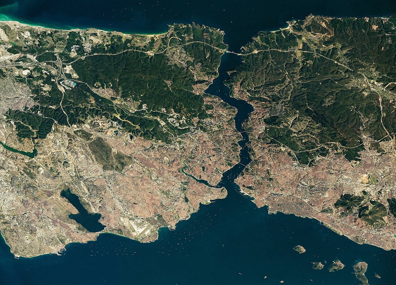 Contains modified ISS imagery showing Istanbul from above on October 8, 2024