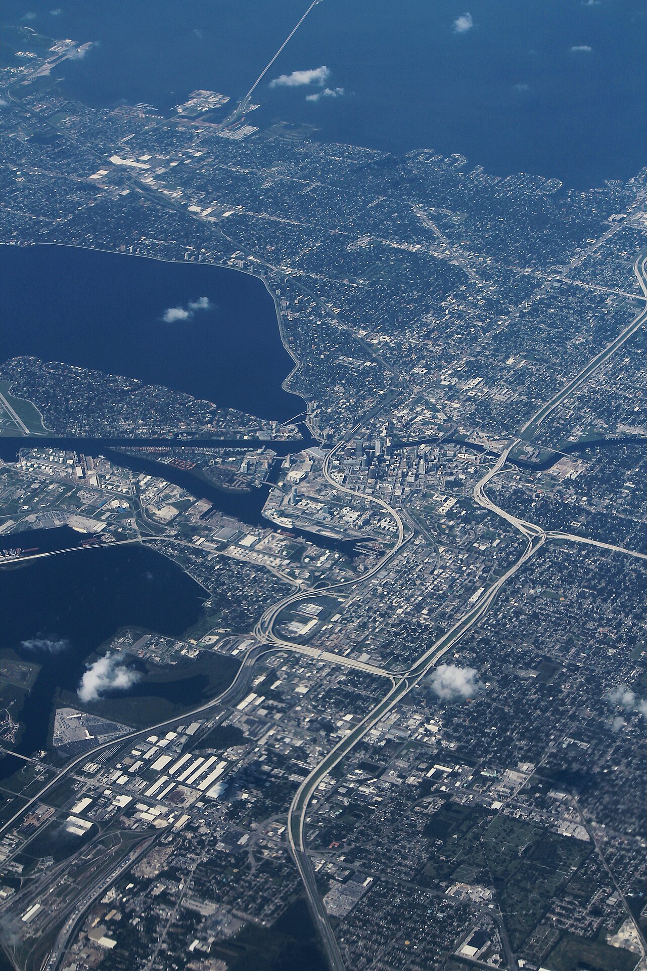 Aerial view of Tampa, Florida.