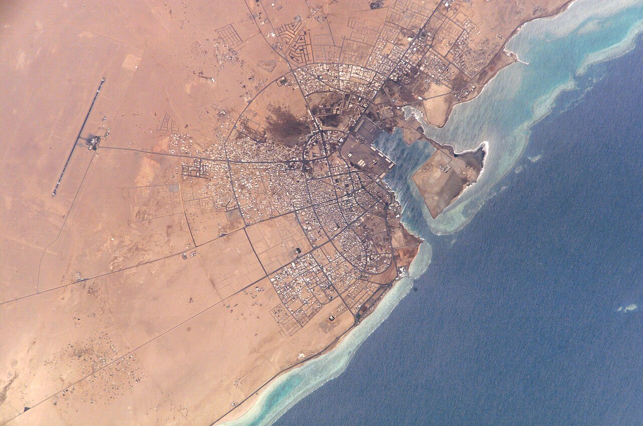 NASA ISS imagery of Yanbu, Saudi Arabia.