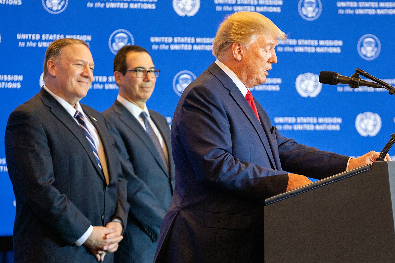 President Donald J. Trump addresses journalists during a press conference in New York on September 25, 2019, during high-level week of the 74th Session of the UN General Assembly. File photo.