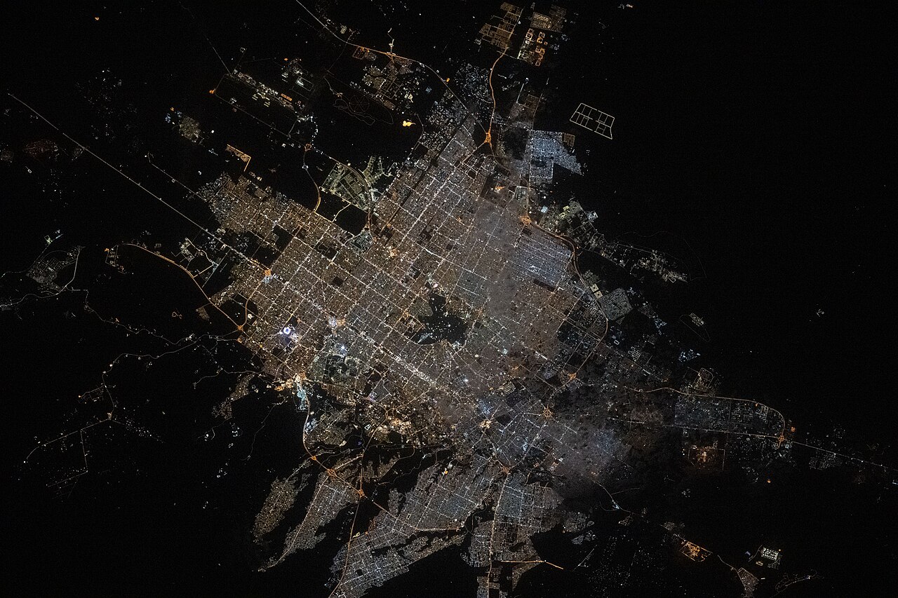 Riyadh, Saudi Arabia's capital, from the International Space Station.