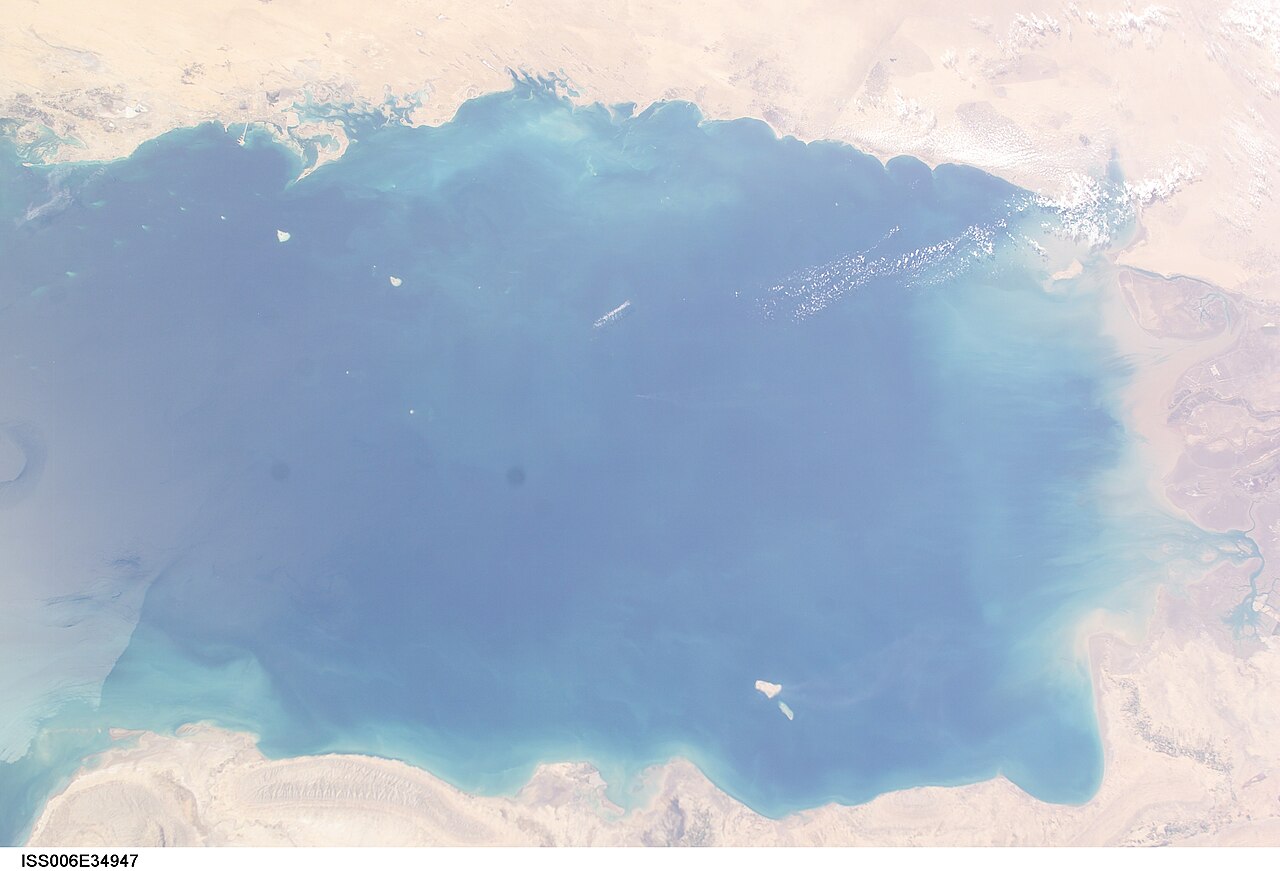 View of the Persian Gulf taken during ISS Expedition 6.
