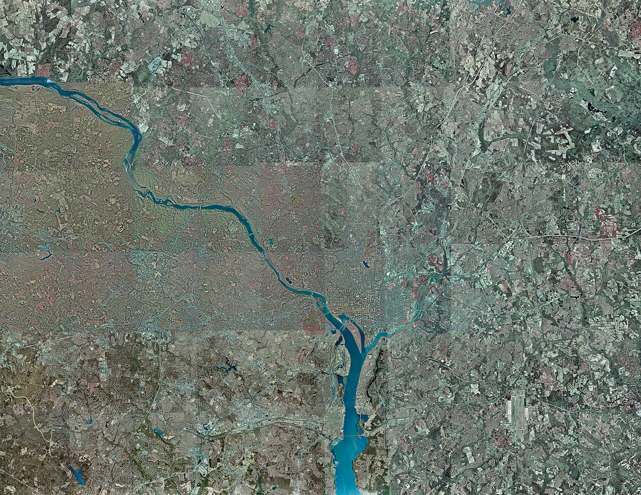 Aerial photo of Washington, D.C.