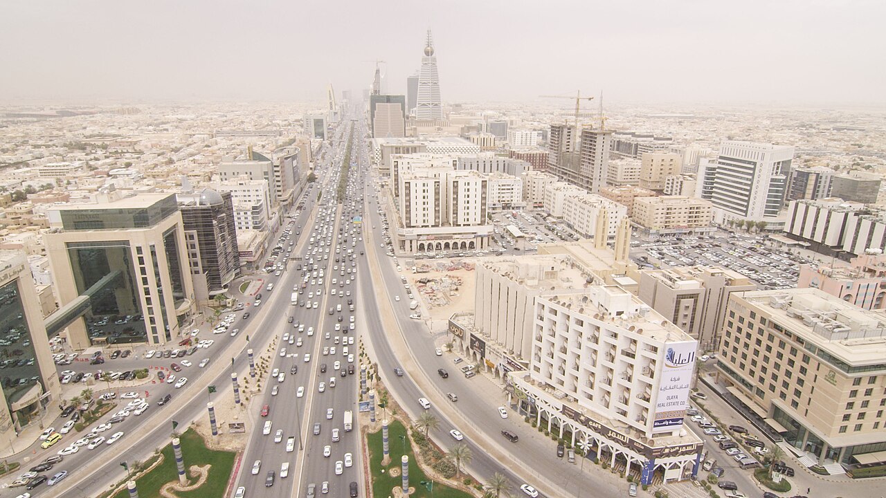 Aerial view of Riyadh, Saudi Arabia.