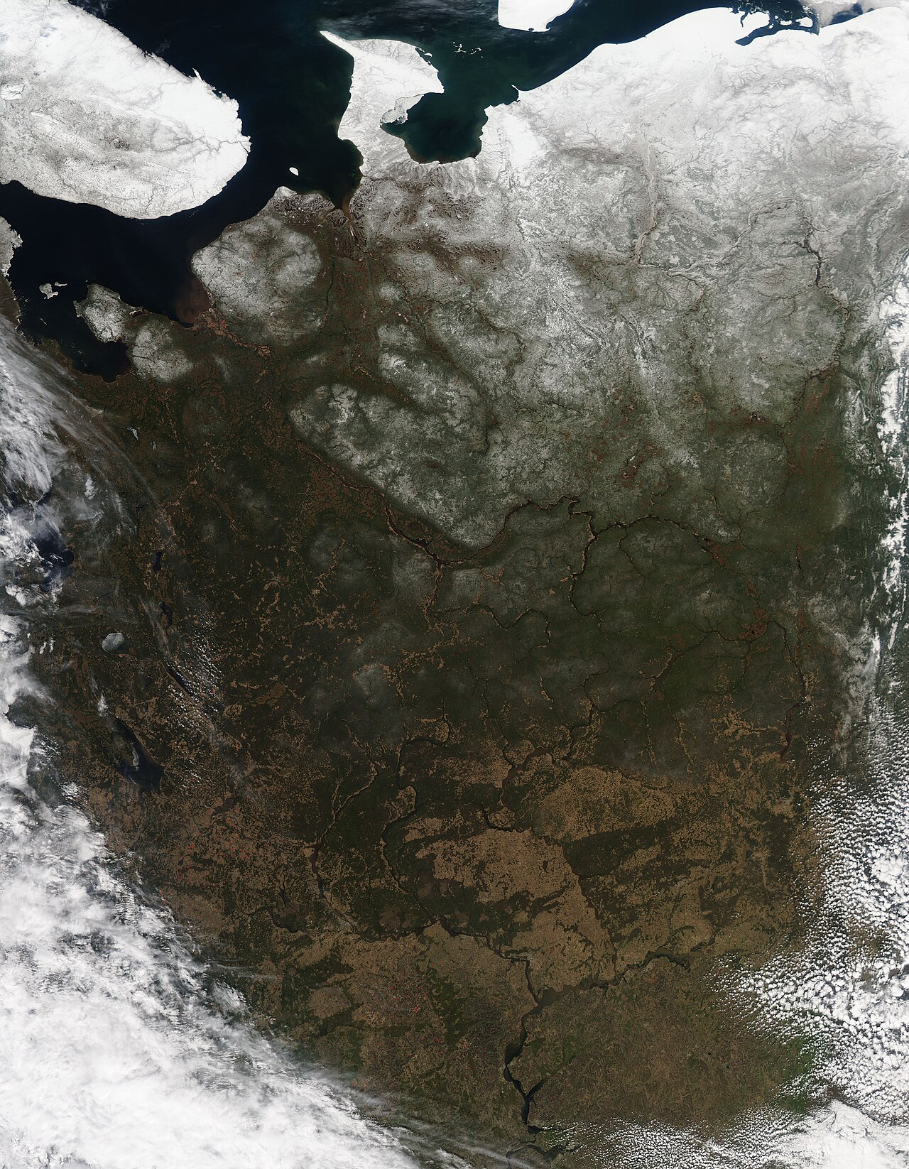Spring day across northwestern Russia.