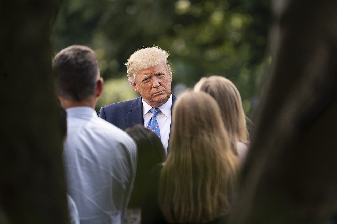 President Donald Trump speaks at the White House
