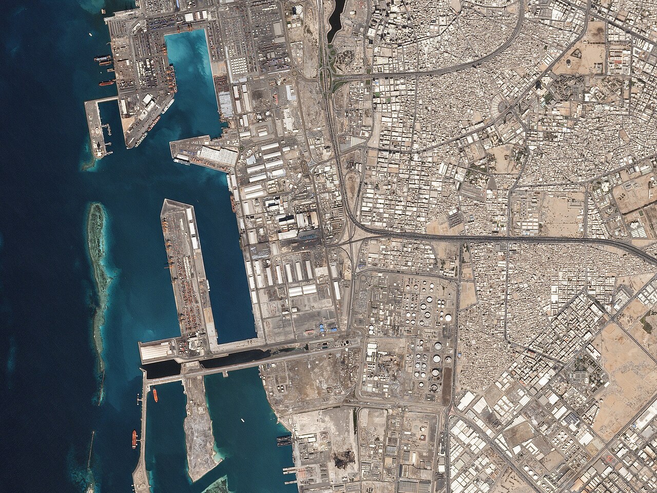 The Jeddah Island Seaport in Saudi Arabia.