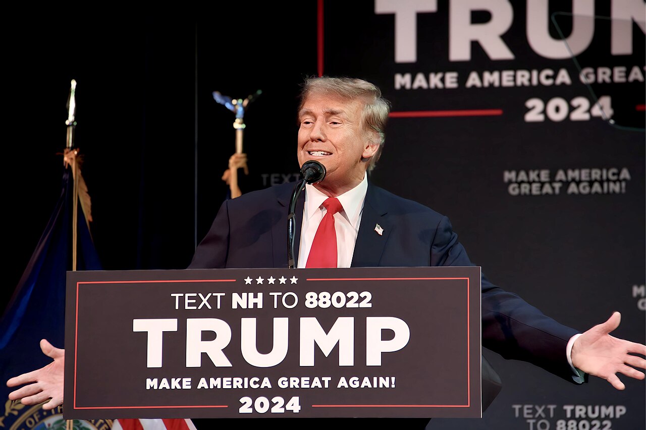 Donald Trump at a campaign rally.