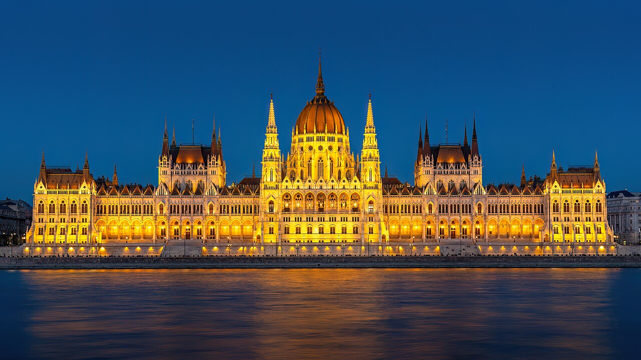 The Hungarian Parliament Building, the seat of the National Assembly of Hungary.