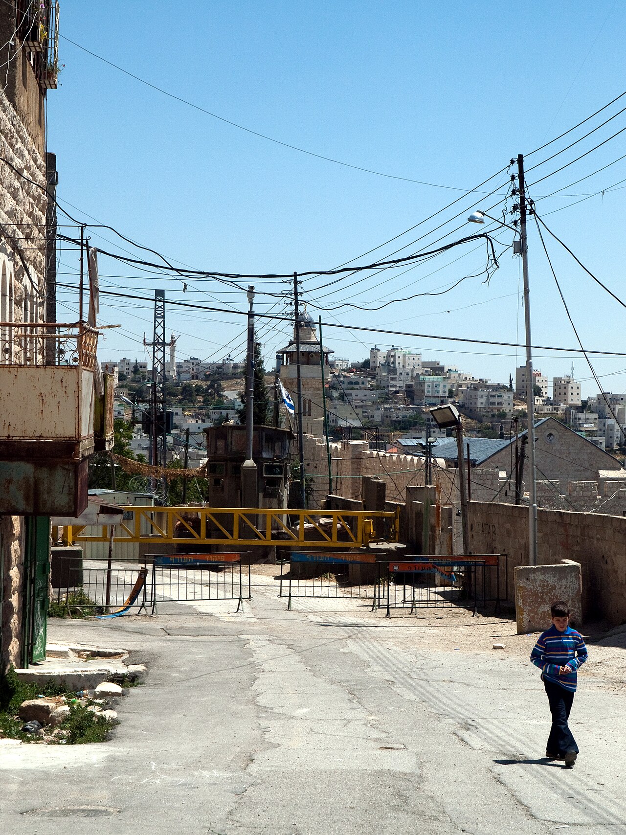 A checkpoint north of the Cave of the Patriarchs in Hebron.