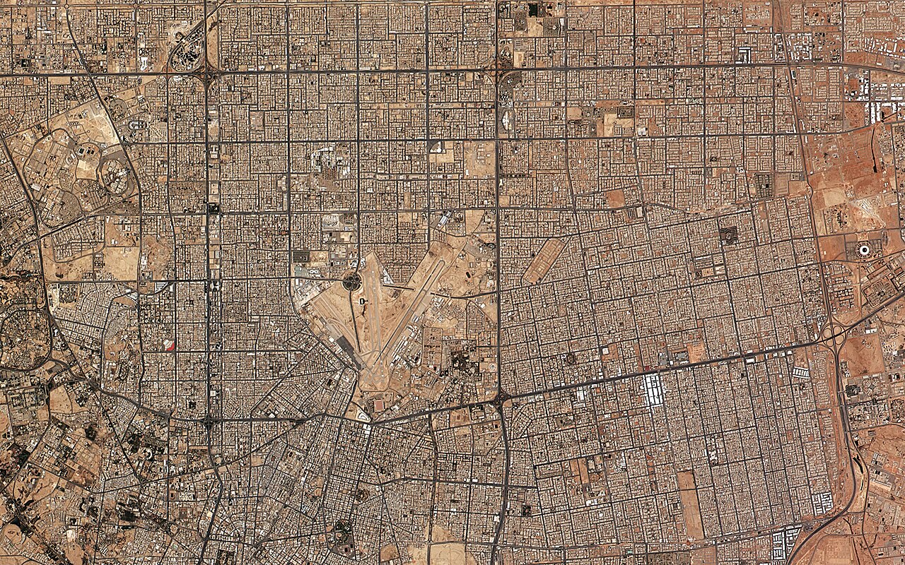 Modified Copernicus Sentinel image of Riyadh, Saudi Arabia