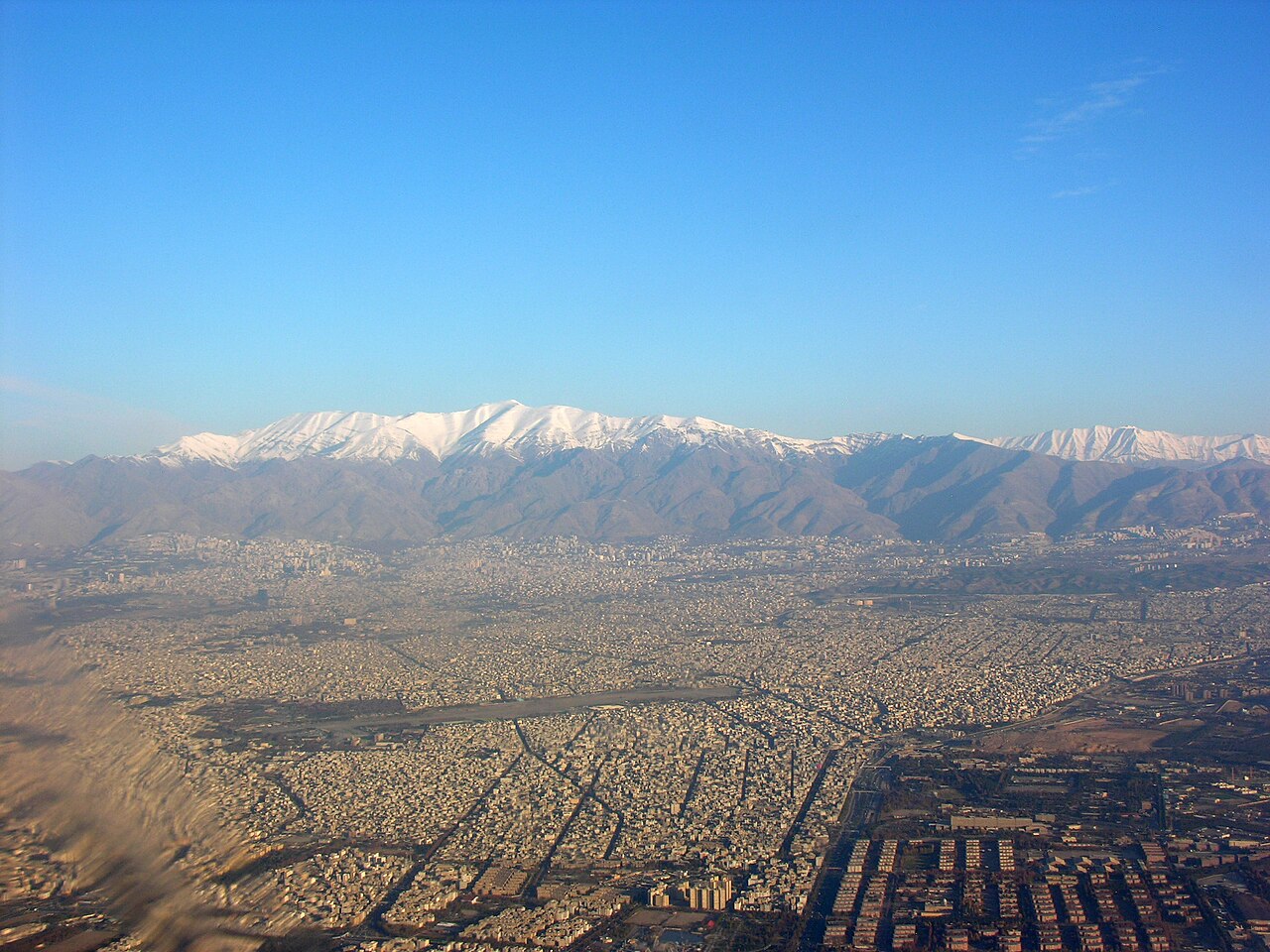 Aerial view of Tehran.