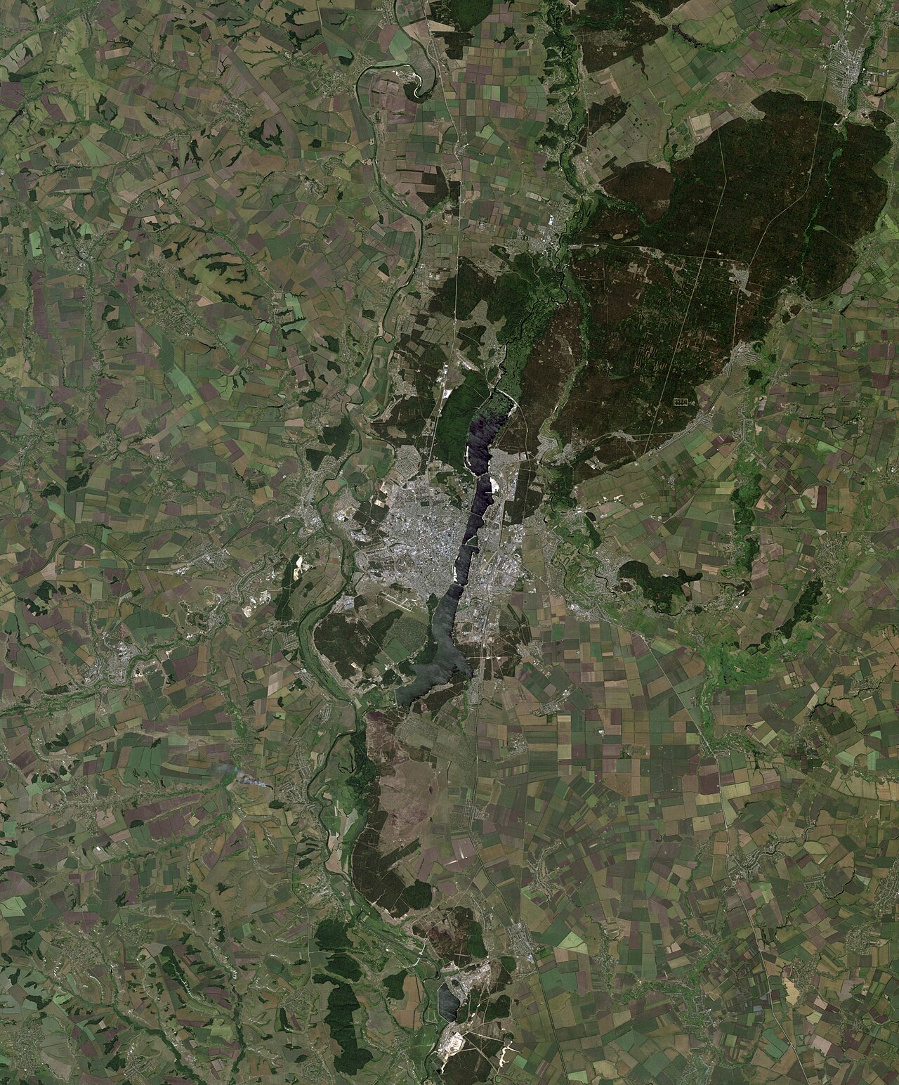 Satellite image of Voronezh, Russia, from 2010.